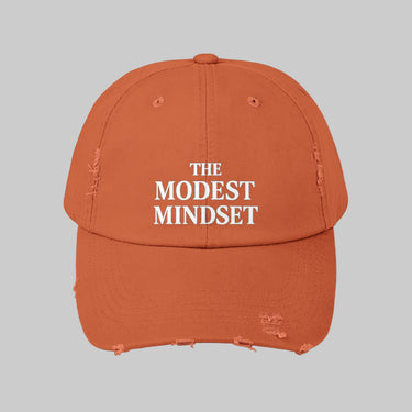 Unisex Distressed Cap – Modest Mindset Inspirational Hat for Everyday Style - Modestly Vogue
